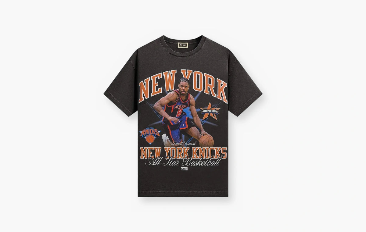 For NBA All-Star New York Knicks Latrell Sprewell Vintage Tee "Black"