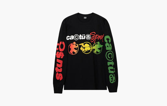 Stussy x Cactus Plant Flea Market Sport Long-Sleeve Tee Black | Sortage.