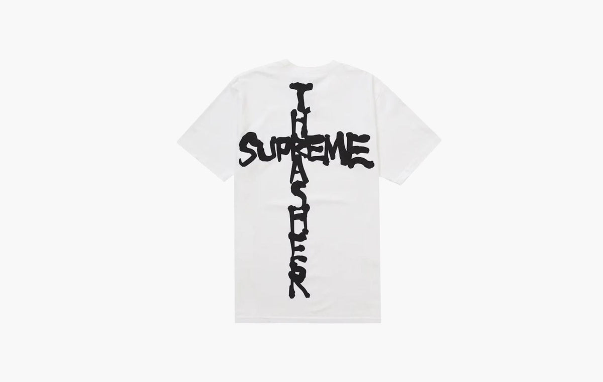 Supreme Thrasher Cross Tee White | The Sortage