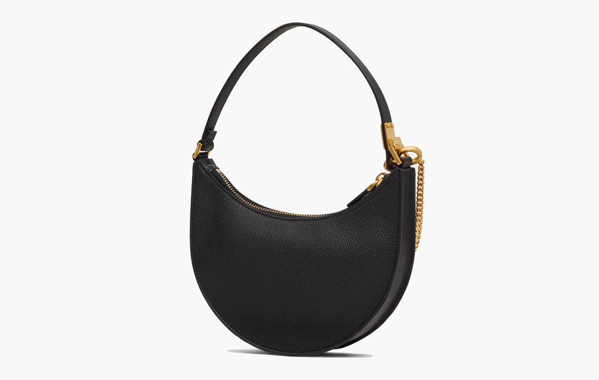 Valentino Hobo Bag Vlogo Signature Grain Calfskin Mini Black | The Sortage
