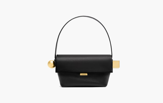The Rond Carre Folded Shoulder Bag "Black"
