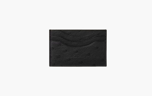 Extra Cardholder Ostrich Leather "Black"