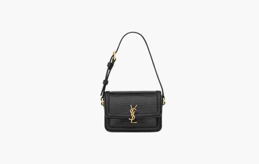 Solferino Micro Bag In Lizard "Black"