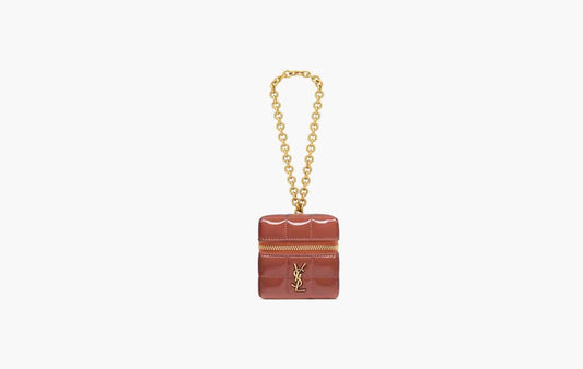 Cassandre Matelasse Carre Mini Cube In Patent Leather "Mild Rose"