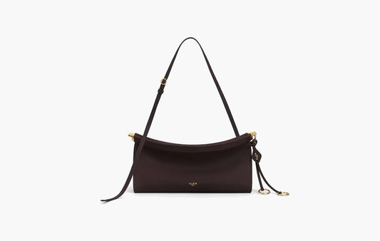 Medium East West Bag Le Click "Dark Brown"