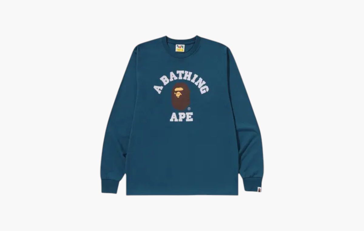 BAPE College Long-Sleeve Tee "Navy"