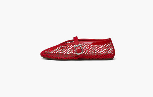 Flat Mesh Ballerinas "Red"