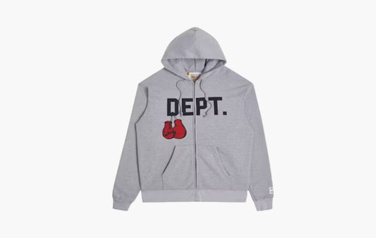 Boxing Merch Zip Hoodie "Heather Grey"