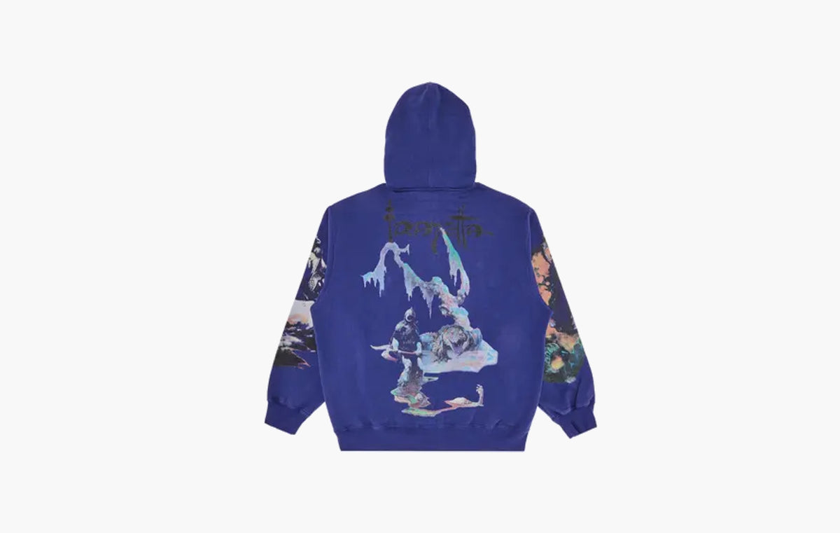 Zip Up Hooded Sweatshirt "Washed Navy"