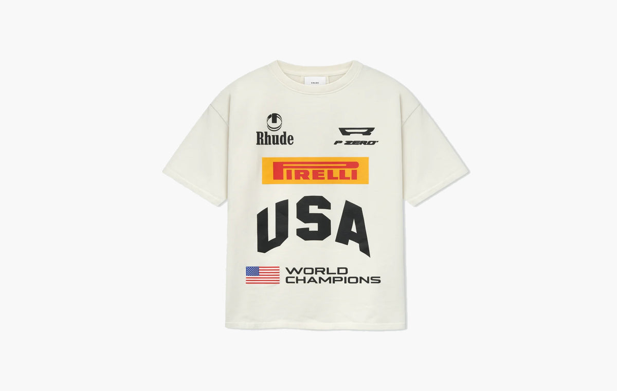 US Champs Tee "Vintage White/Yellow/White"