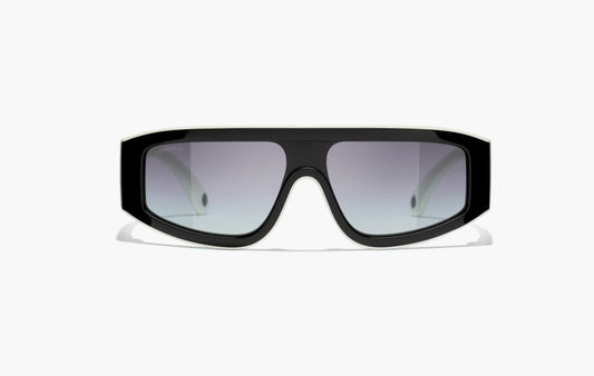 Shield Sunglasses "Black & White"