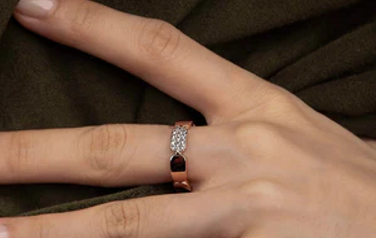 Yacht Club Dainty Rose Gold Ring 18k Rose Gold Plated