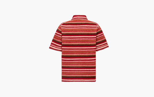 Polo Mohair Knit Shirt "Brown/Red"