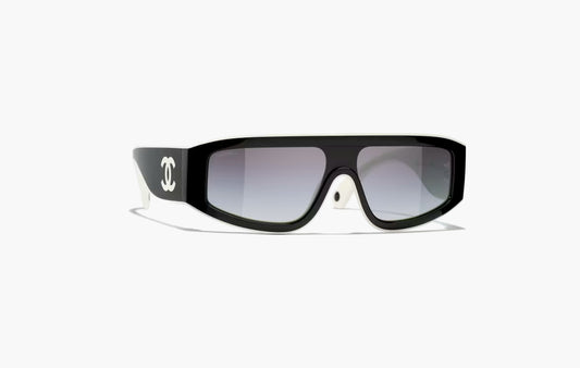 Shield Sunglasses "Black & White"