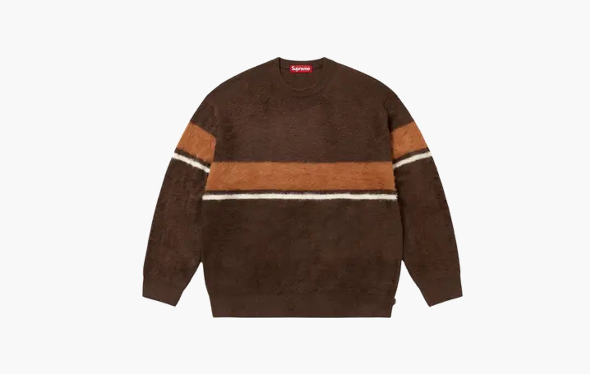 Brushed Stripe Sweater "Dark Brown"