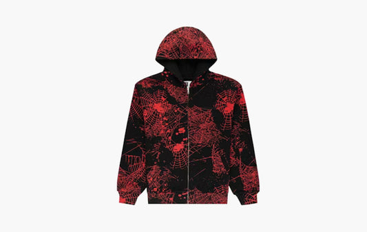 AOP Web V2 Zip Up Hoodie "Black"