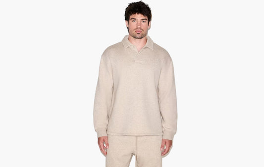 Fleece Lounge Men's Relaxed Polo "Desert Heather Grey"