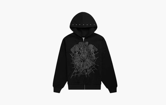 OG Web Studded Zip Hoodie "Black"