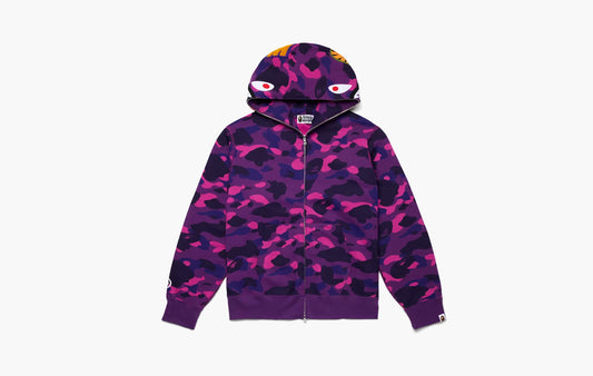 BAPE Color Camo Shark Full Zip Hoodie "Purple"