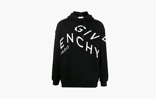 Refracted Embroidered Logo Hoodie "Black/White"