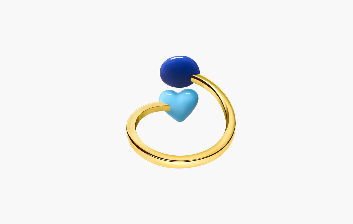 Evil Eye Wrap Ring (Gold)