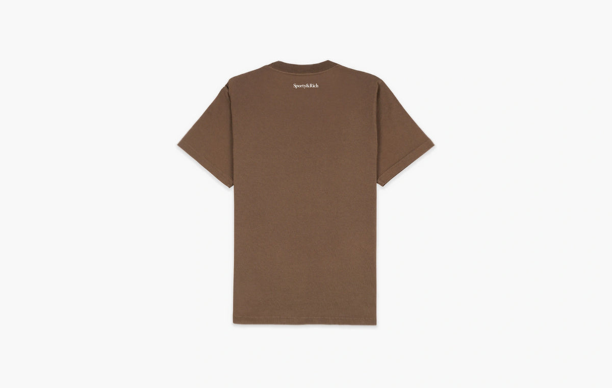 Wellness Club Flocked T-Shirt "Earl Grey/White"