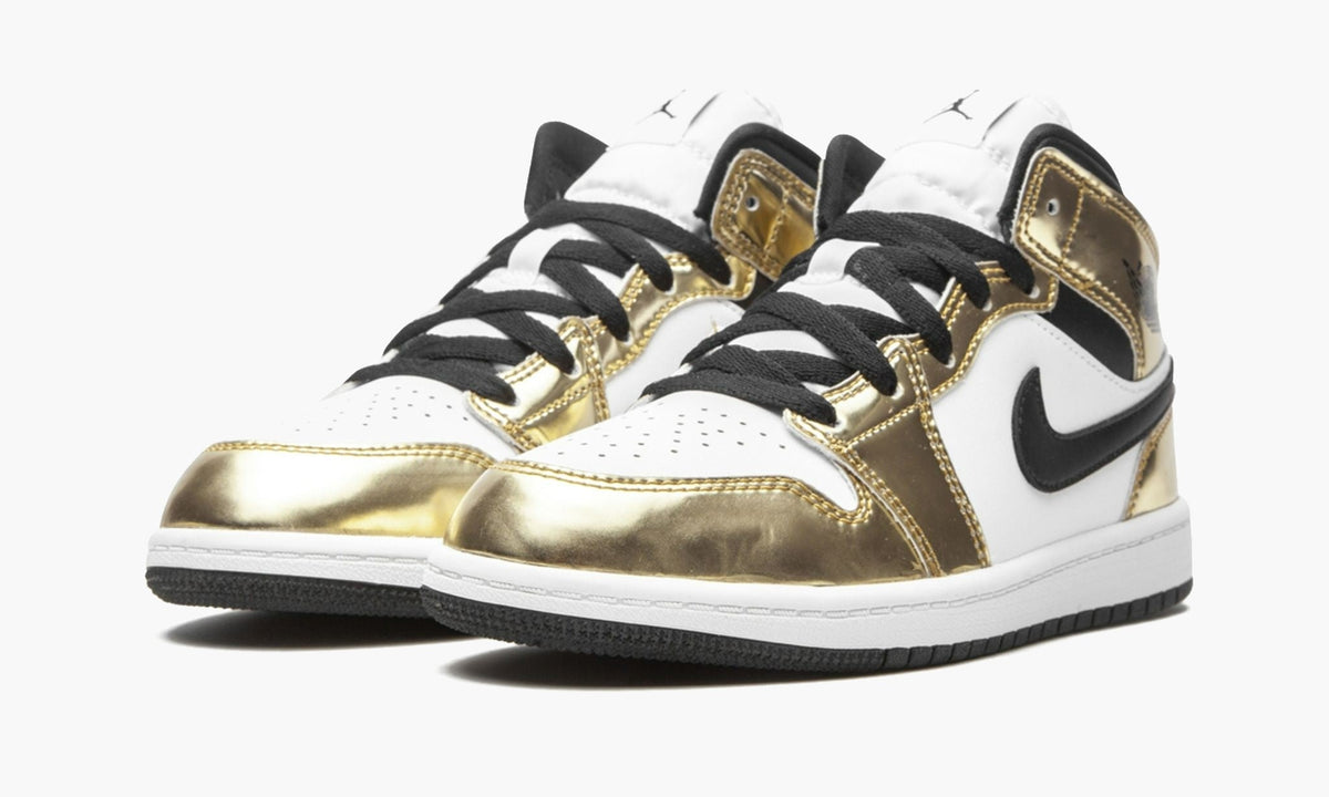Air Jordan 1 Mid PS Metallic Gold Black White - DC1422 700 | The Sortage