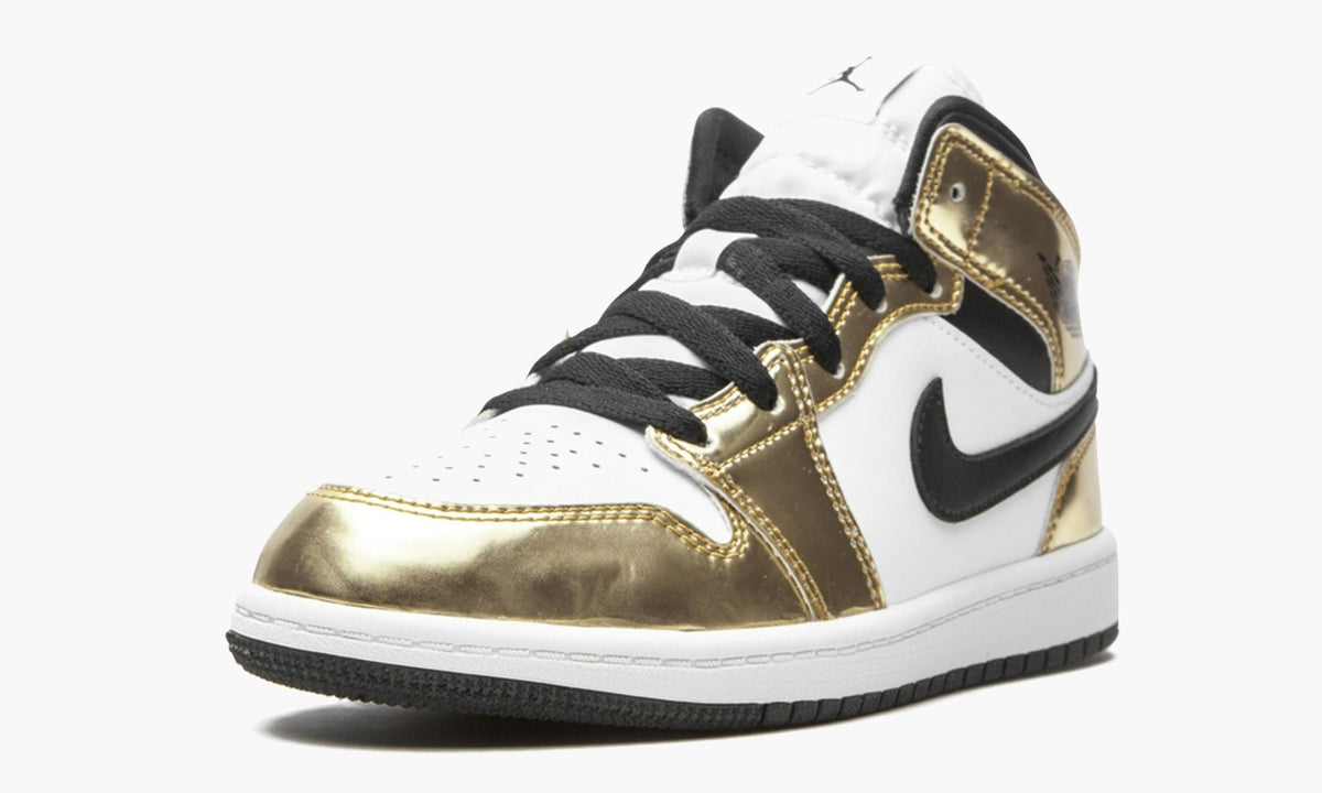 Air Jordan 1 Mid PS Metallic Gold Black White - DC1422 700 | The Sortage