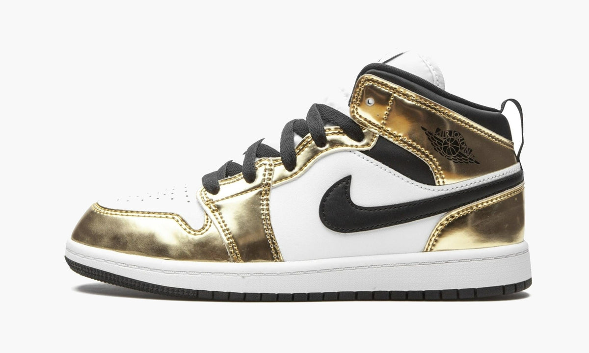 Air Jordan 1 Mid PS Metallic Gold Black White - DC1422 700 | The Sortage
