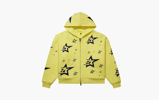 Double Layer 5 Star Zip Hoodie "Yellow"