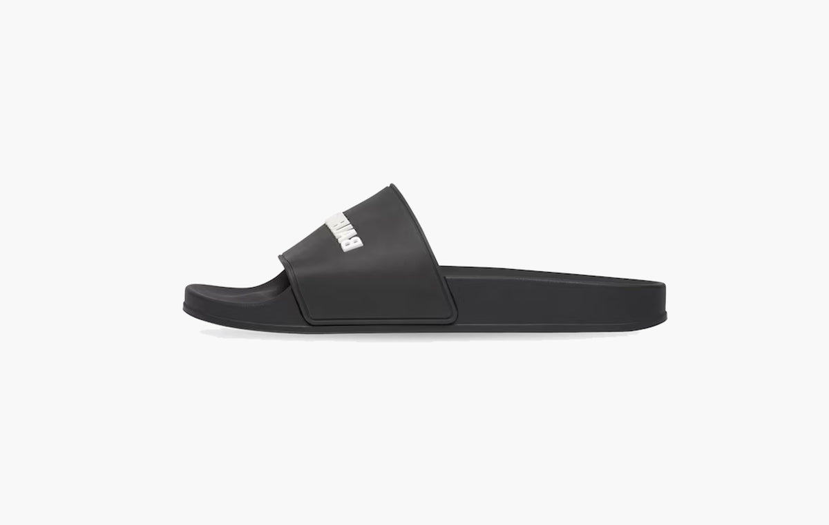 Women's Pool Slide Sandal in "Black/White"