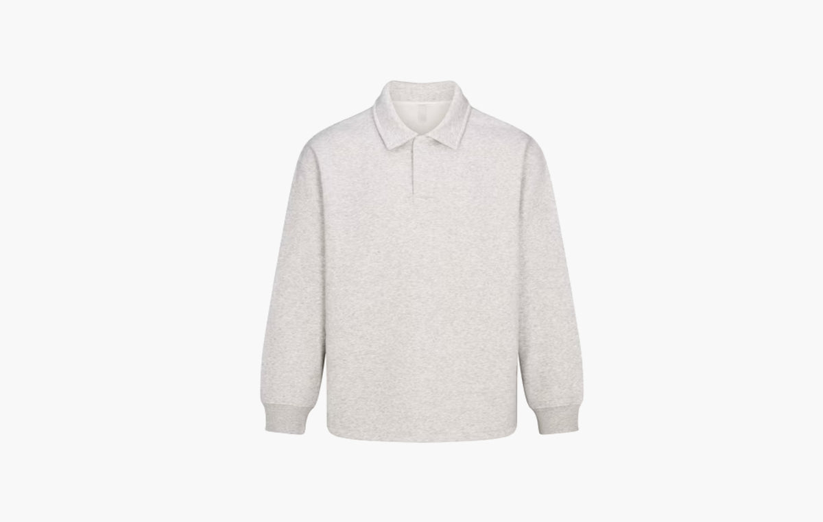 Fleece Lounge Men's Relaxed Polo "Light Heather Grey"