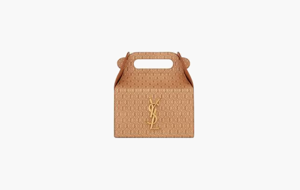 Take-Away Box In Vegetable-Tanned Leather "Dusty Vintage Brown Gold"