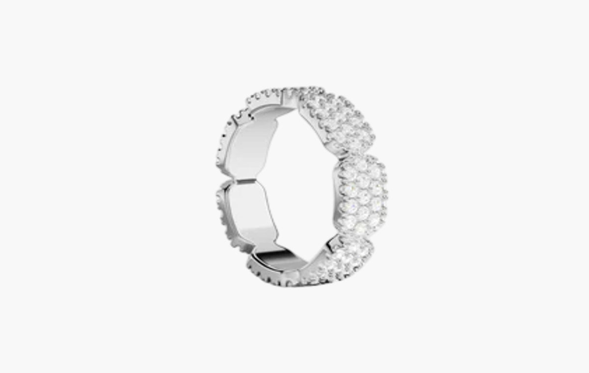 Yacht Club Dainty Silver Pave Ring Sterling Silver