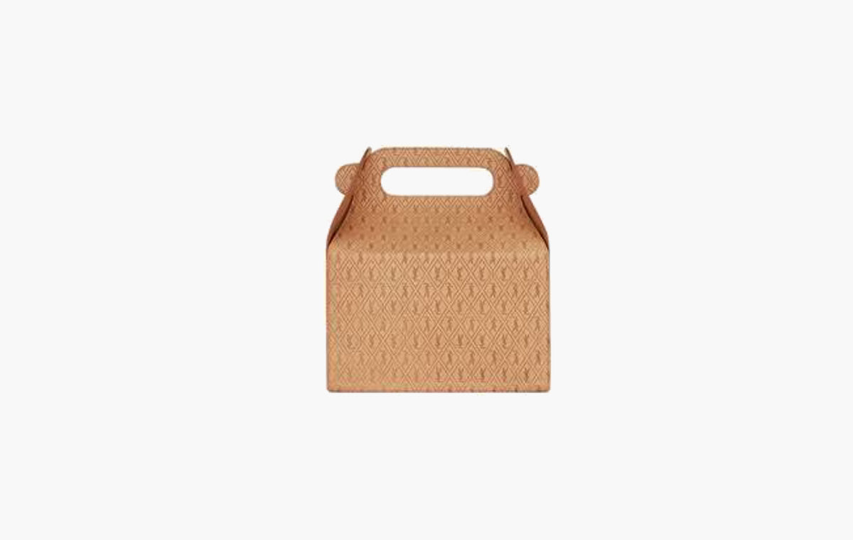 Take-Away Box In Vegetable-Tanned Leather "Dusty Vintage Brown Gold"