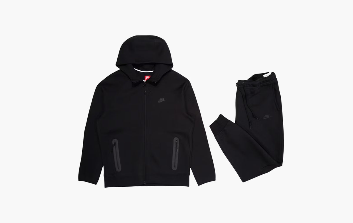 Sportswear Tech Fleece Full-Zip Hoodie & Joggers Set "Black/Black"