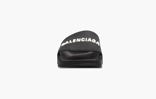 Men's Pool Slide Sandal in "Black/White"