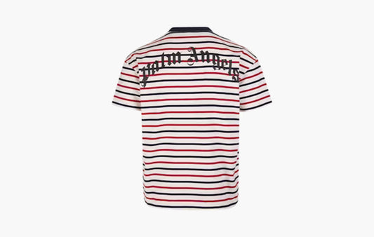 Striped Teddy Bear T-Shirt "White/Red/Blue"