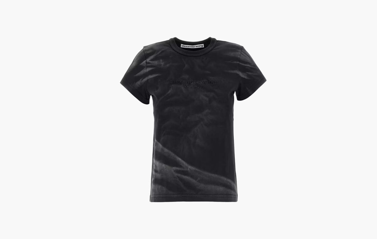 Crease Wash Shrunken Jersey Tee "Washed Black"