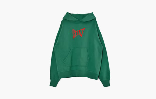 Ribbon Logo Red Hoodie "Green"
