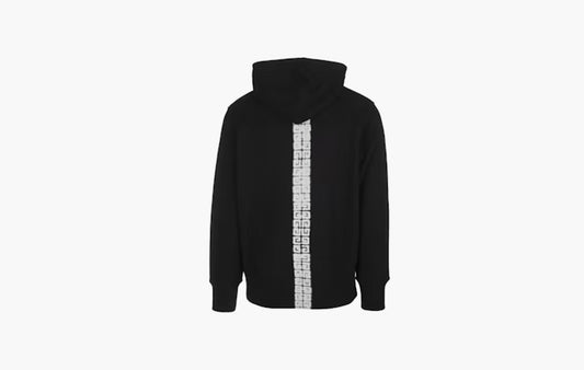 4G Graffiti Stripes Effect Hoodie "Black/White"