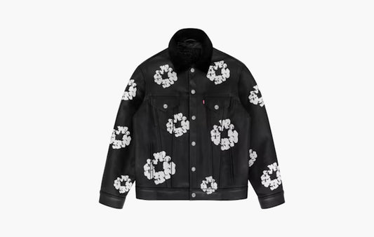 Denim Tears x Levi's Leather Cotton Wreath Type-3 Jacket "Black Denim"