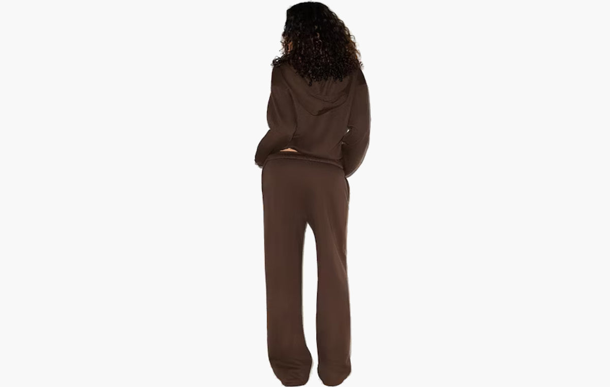 Cotton Fleece Classic Straight Leg Pant "Dark Sepia"