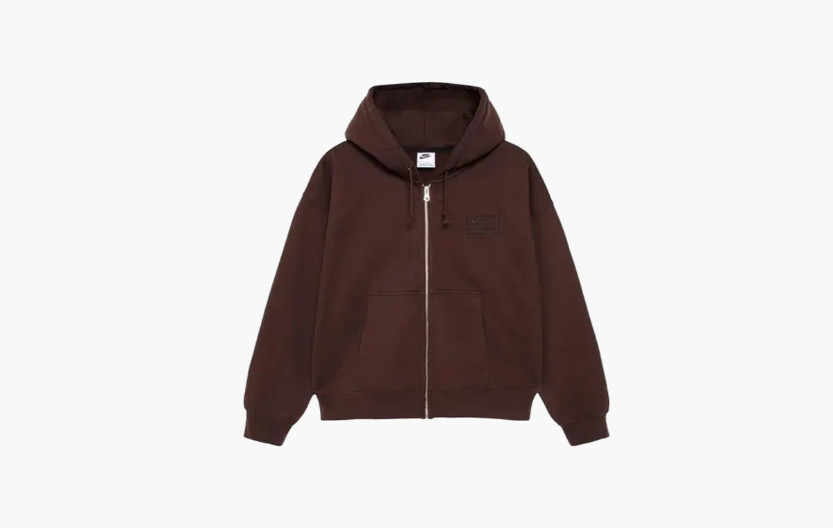 Stone Washed Fleece Zip Hoodie "Dark Cinder"