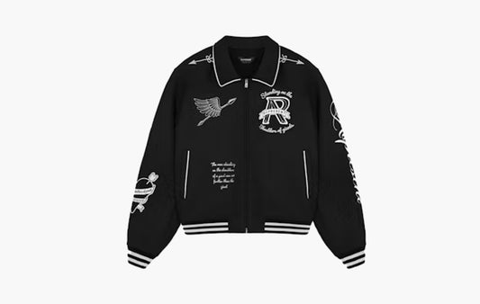 Cherub Wool Varsity Jacket "Jet Black"