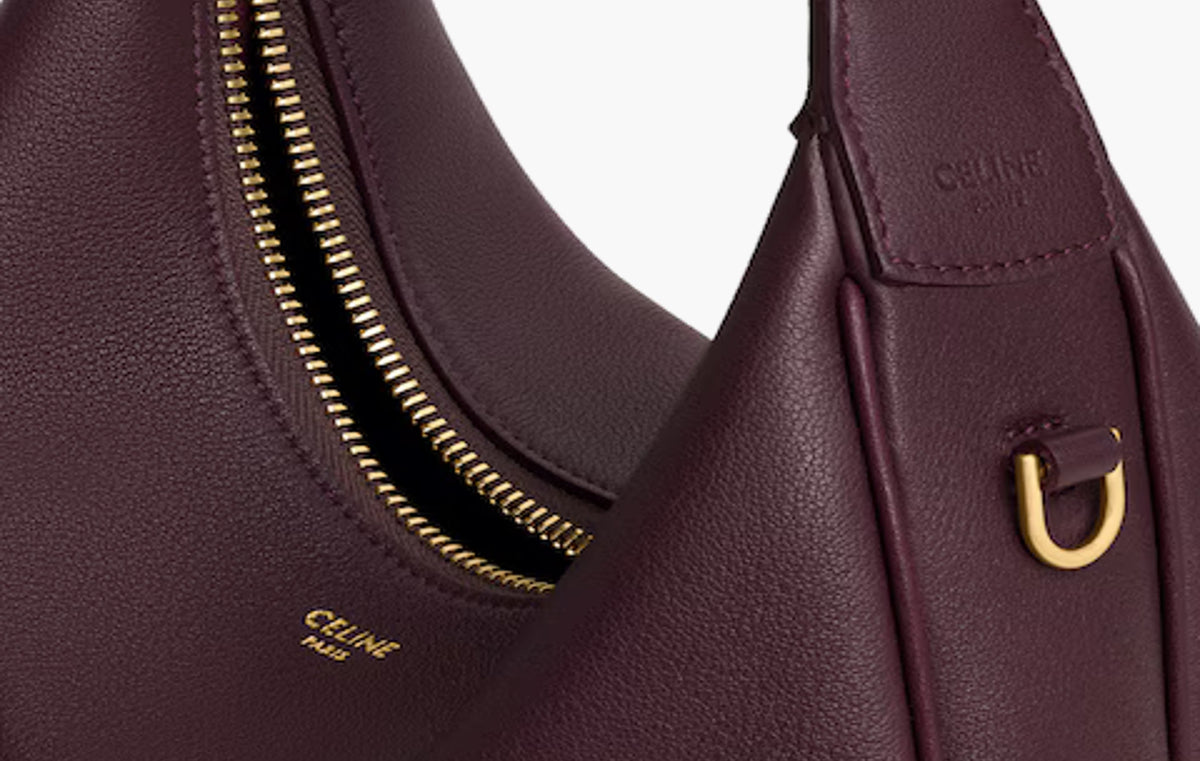Teen Celine Lulu In Grained Calfskin "Deep Burgundy"