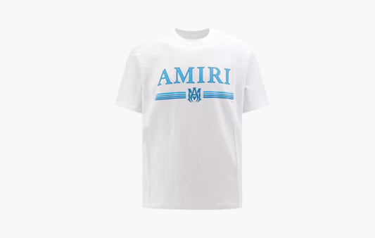 Logo Printed Crewneck T-Shirt "White/Blue"