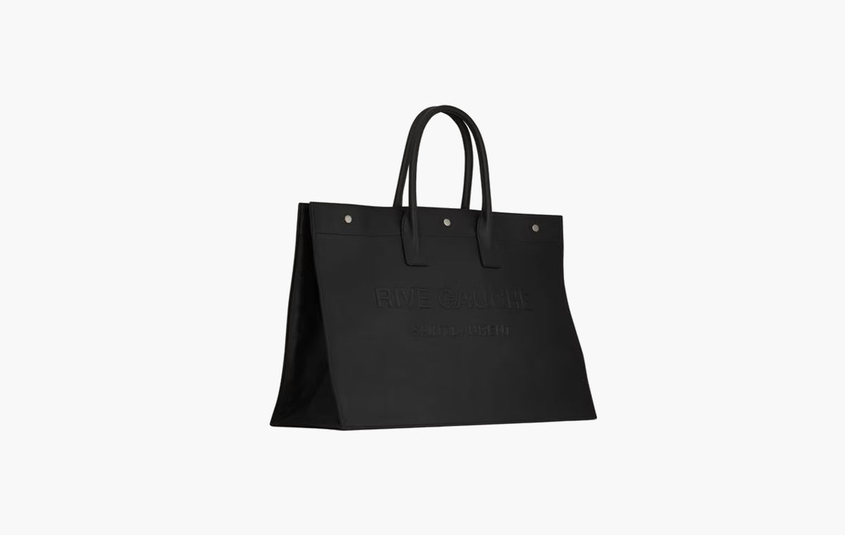 Rive Gauche Large Tote Bag In Smooth Leather "Black"
