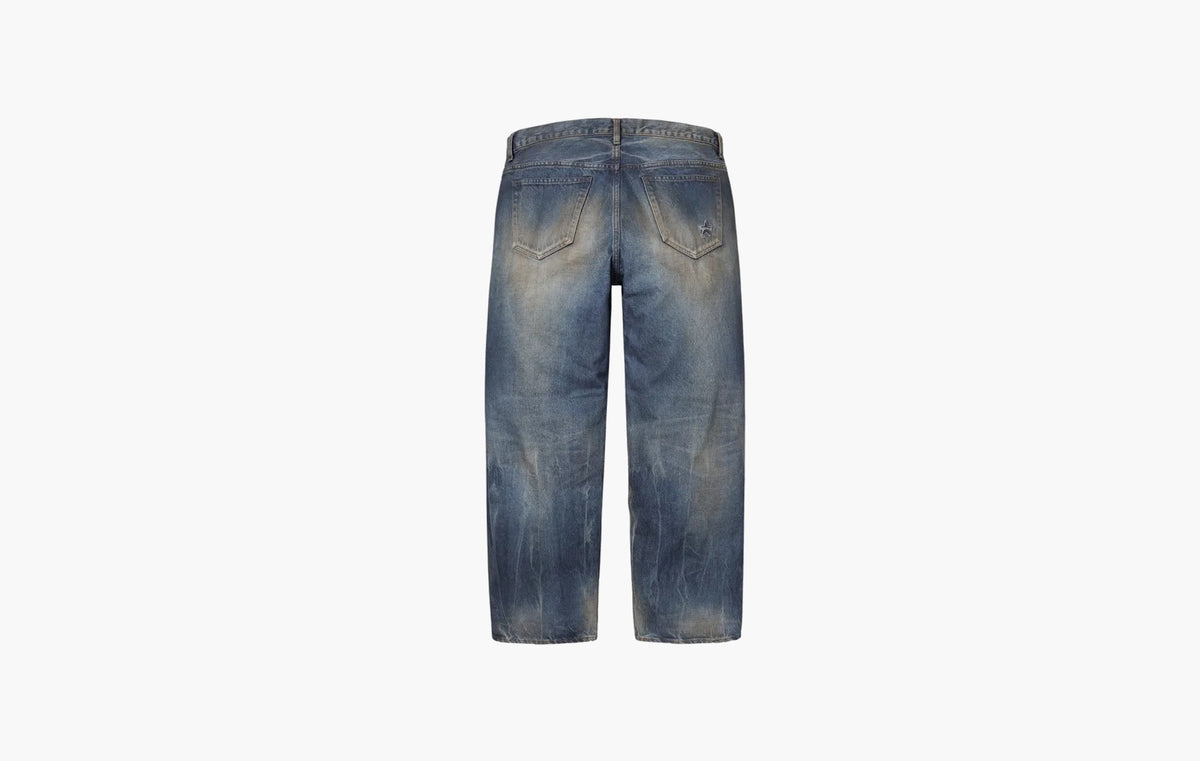 Distressed Loose Fit Selvedge Jean "Washed Indigo"