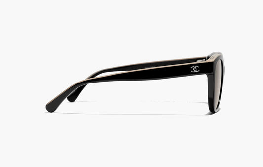 Butterfly Sunglasses "Black & Beige"